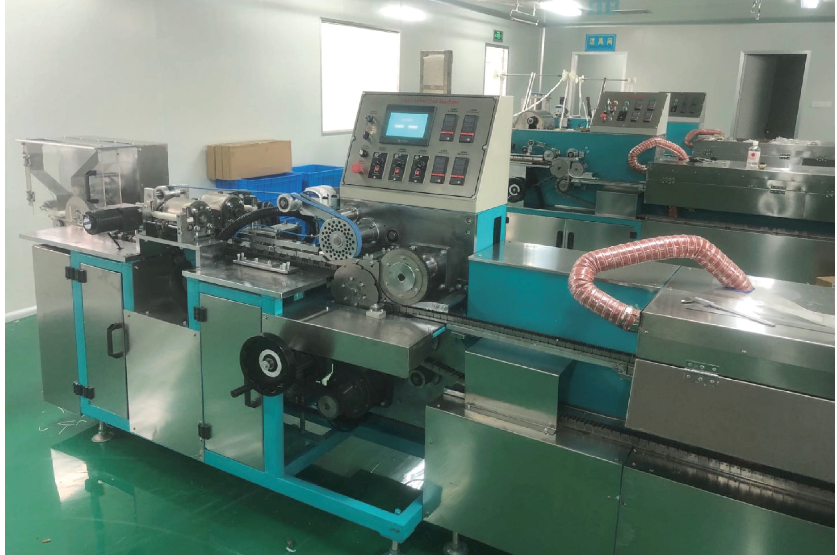 Оборудование для производства медицинских ватных палочек из искусственного волокна и упаковки по одной штуке - изображение 3, детальный вид оборудования