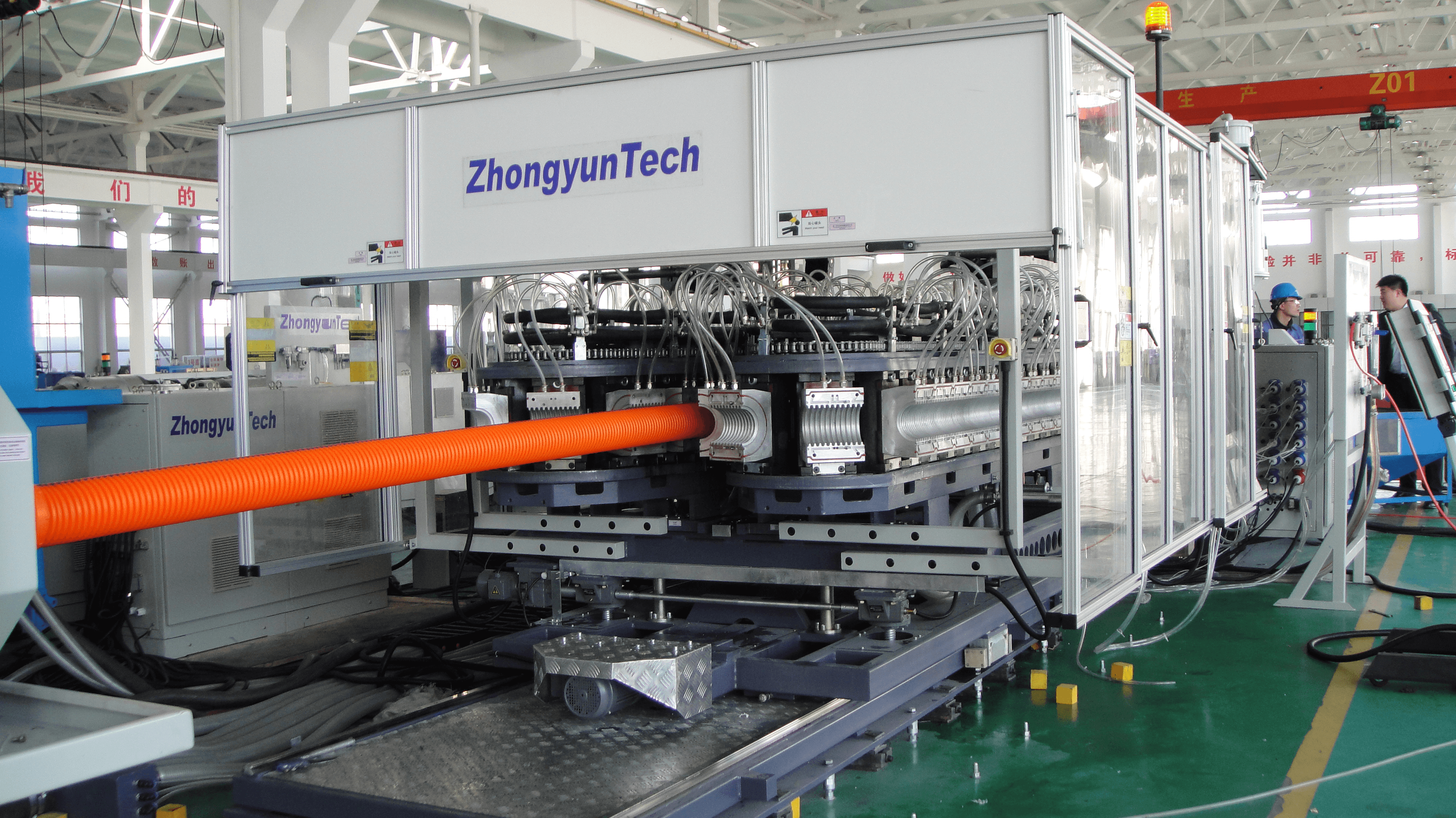 Линия по производству ПЭ гофротруб крупных диаметров с двойной стенкой - изображение 1, детальный вид оборудования